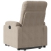 Sillón reclinable elevable tela de microfibra gris taupe