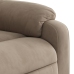 Sillón reclinable elevable tela de microfibra gris taupe