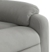 Sillón reclinable elevable tela de microfibra gris claro