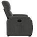 Sillón reclinable elevable tela de microfibra gris oscuro