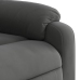 Sillón reclinable elevable tela de microfibra gris oscuro