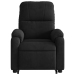 Sillón reclinable elevable tela de microfibra negro