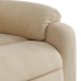 Sillón reclinable elevable tela de microfibra color crema