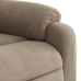 Sillón reclinable de masaje elevable tela microfibra gris taupe