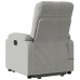 Sillón reclinable de masaje elevable tela microfibra gris claro