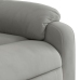 Sillón reclinable de masaje elevable tela microfibra gris claro