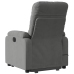 Sillón reclinable masaje elevable tela microfibra gris oscuro