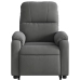 Sillón reclinable masaje elevable tela microfibra gris oscuro