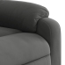 Sillón reclinable masaje elevable tela microfibra gris oscuro