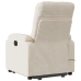 Sillón reclinable de masaje elevable tela de microfibra beige