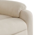 Sillón reclinable de masaje elevable tela de microfibra beige