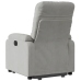 Sillón eléctrico reclinable elevable tela microfibra gris claro