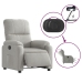 Sillón eléctrico reclinable elevable tela microfibra gris claro