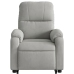 Sillón eléctrico reclinable elevable tela microfibra gris claro