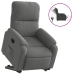 Sillón eléctrico reclinable elevable tela microfibra gris