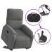 Sillón eléctrico reclinable elevable tela microfibra gris