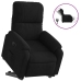 Sillón eléctrico reclinable elevable tela microfibra negro