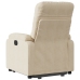 Sillón eléctrico reclinable elevable tela microfibra crema