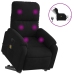 Sillón masaje eléctrico reclinable elevable tela negro