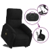 Sillón masaje eléctrico reclinable elevable tela negro