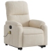 Sillón masaje eléctrico reclinable elevable tela beige