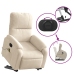 Sillón masaje eléctrico reclinable elevable tela beige