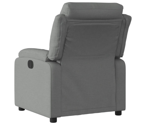 Sillón reclinable eléctrico de tela gris oscuro