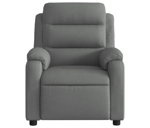 Sillón reclinable eléctrico de tela gris oscuro