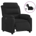 Sillón reclinable eléctrico de tela negro