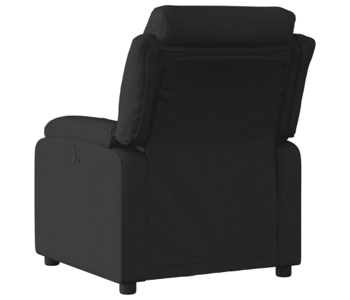 Sillón reclinable eléctrico de tela negro