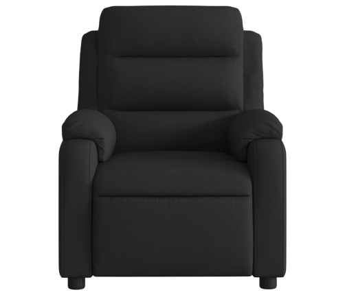 Sillón reclinable eléctrico de tela negro