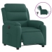 Sillón reclinable eléctrico tela verde oscuro