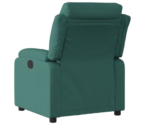 Sillón reclinable eléctrico tela verde oscuro