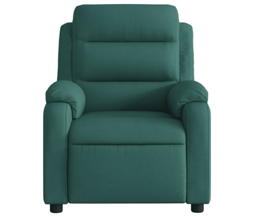 Sillón reclinable eléctrico tela verde oscuro