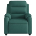 Sillón reclinable eléctrico tela verde oscuro