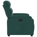 Sillón reclinable eléctrico tela verde oscuro