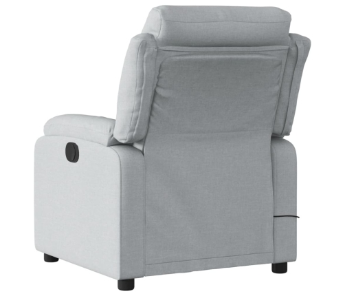 Sillón reclinable de masaje eléctrico tela gris claro