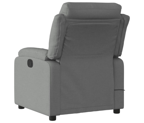 Sillón reclinable de masaje eléctrico tela gris oscuro