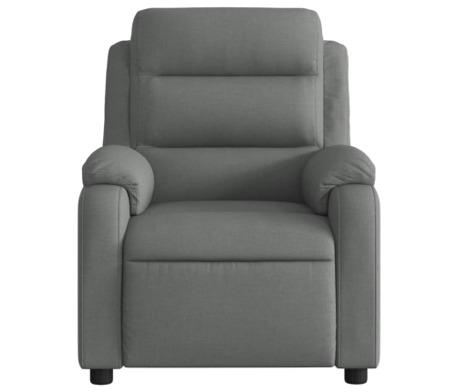 Sillón reclinable de masaje eléctrico tela gris oscuro