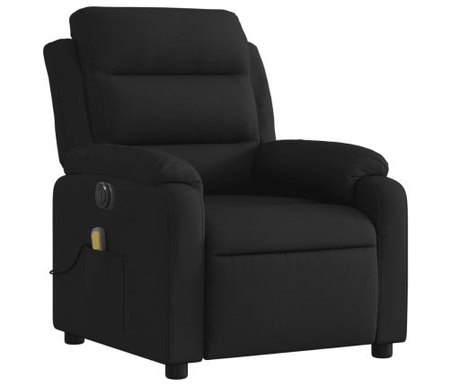 Sillón reclinable de masaje eléctrico tela negro