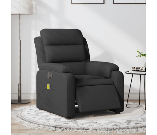 Sillón reclinable de masaje eléctrico tela negro