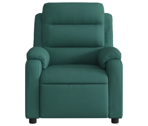 Sillón reclinable de masaje eléctrico tela verde oscuro