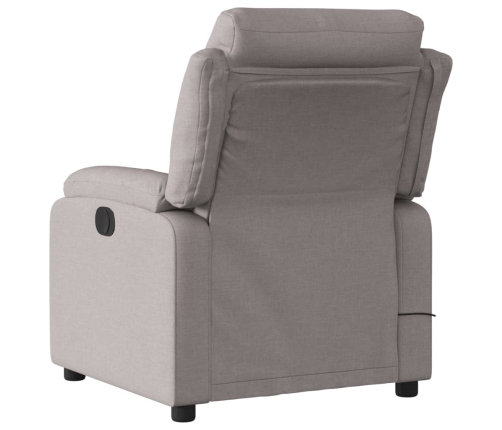 Sillón reclinable de masaje eléctrico tela gris taupe