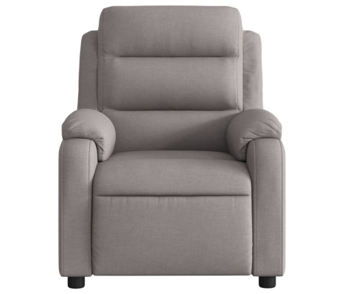 Sillón reclinable de masaje eléctrico tela gris taupe