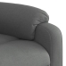 Sillón reclinable elevable de tela gris oscuro