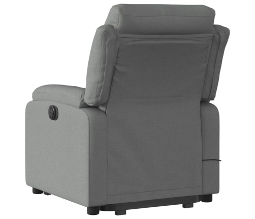 Silla de masaje reclinable de pie de tela gris oscuro