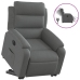 Sillón eléctrico reclinable elevable de tela gris oscuro