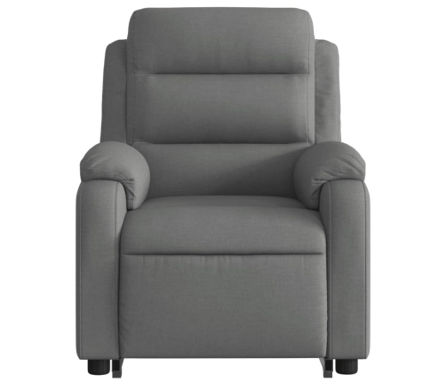 Sillón eléctrico reclinable elevable de tela gris oscuro