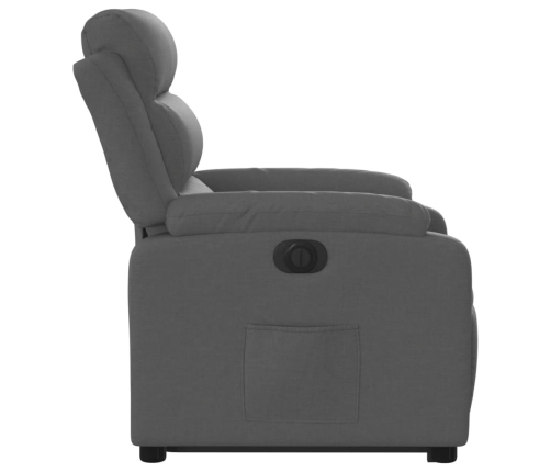 Sillón eléctrico reclinable elevable de tela gris oscuro