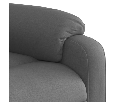 Sillón eléctrico reclinable elevable de tela gris oscuro